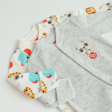 Cool Club, Pajac niemowlęcy, welurowy, mix, Fisher-Price, zestaw, 2 szt.