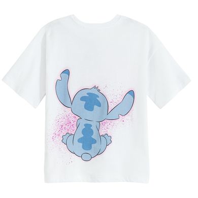 Cool Club, T-shirt dziewczęcy, biały, Lilo i Stitch