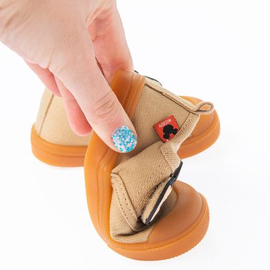 Cool Club, Trampki chłopięce, beżowe, Myszka Miki, podeszwa Barefoot