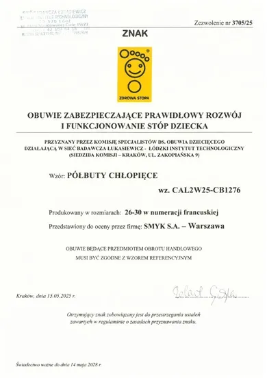 Cool Club, Trampki chłopięce, szare, Zdrowa Stopa, podeszwa Barefoot
