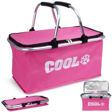 Cool, torba termiczna, koszyk, różowa, 35l