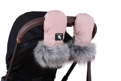 Cottonmoose, rękawice do wózka z futerkiem, Black