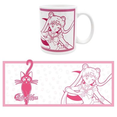 Czarodziejka z Księżyca, kubek, Sailor Moon & Luna, różowy