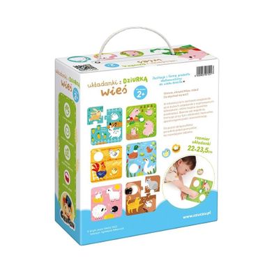 CzuCzu, Układanki z dziurką, Wieś, puzzle, 2+