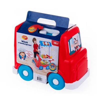 Dumel Discovery, Wózek z hamburgerami, zestaw akcesoriów, 26 elementów