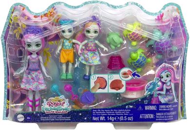 Enchantimals, Rodzina Tinsley Turle - Żółwie, zestaw z lalkami i zwierzątkami