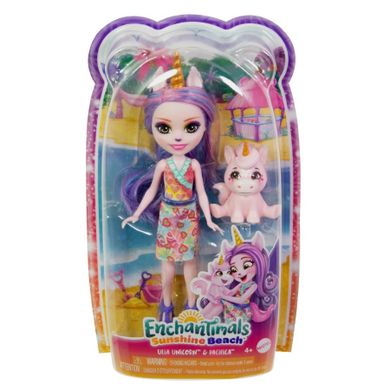Enchantimals, Ulia Unicorn i Pacifica, lalka + zwierzątko