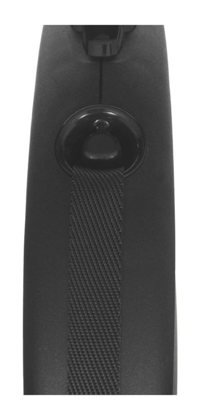 Flexi Black Design, smycz taśmowa, rozmiar M, 5m, czarna