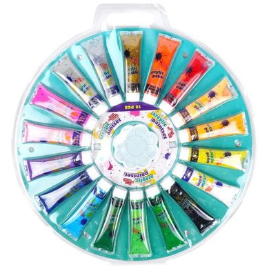 Free & Easy, farby akrylowe z paletką, 36 ml, 19 elementów