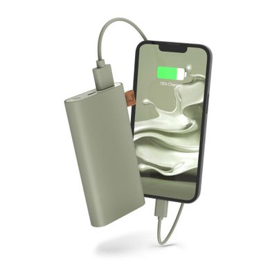 Fresh n rebel, powerbank, 6000 mah, usb-c, dried green