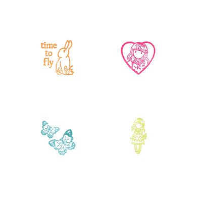 Gorjuss, Time to Fly, zestaw stempli z tuszem