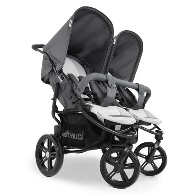 Hauck, Roadster Duo SLX, wózek bliźniaczy, grey/silver