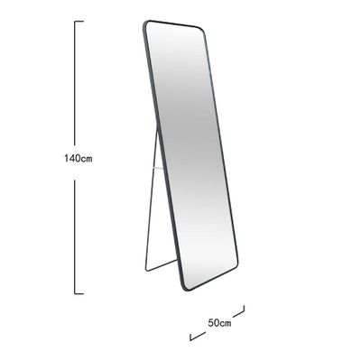 Homla, Elora, lustro, stojące prostokątne czarne, W = 50 cm