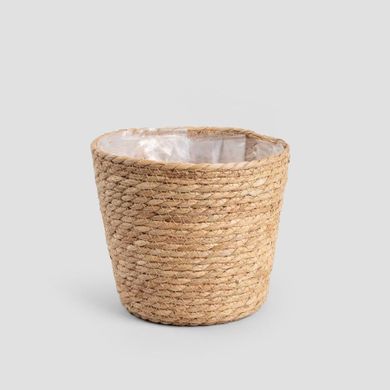 Homla, Lumbo, osłonka na doniczkę, pleciona naturalna, 23-19 cm