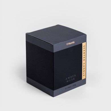 Homla, Sleek Leather, świeca zapachowa, Amber Musk, 225 G