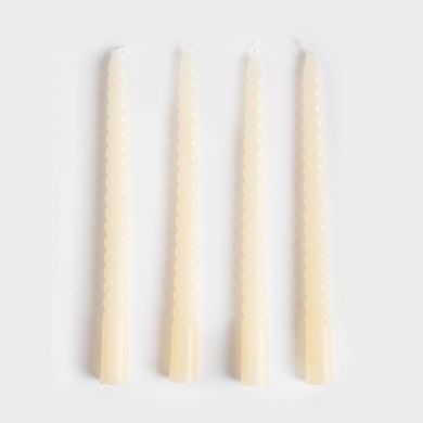 Homla, Table Candles, świece stołowe, kręcone ecru, 4-44g