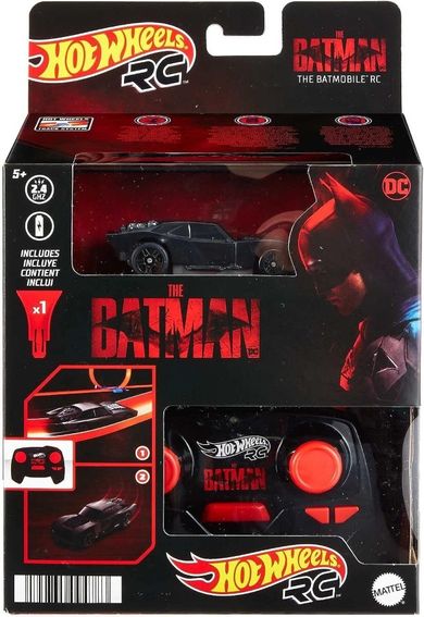 Hot Wheels, Batmobile, pojazd zdalnie sterowany, skala 1:64