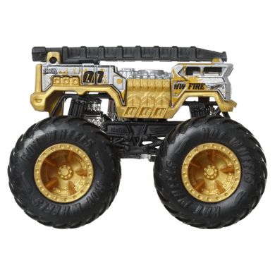 Hot Wheels, Monster Trucks, 5 Alarm + autko Hot Wheels, dwupak, 1:64, JCG37