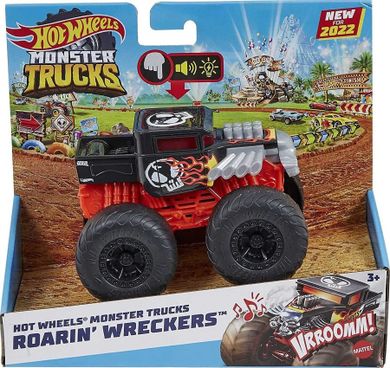 Hot Wheels, Monster Trucks, Bone Shaker, pojazd światło i dźwięk, 1:43