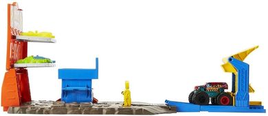 Hot Wheels, Monster Trucks, Demolka na stacji, zestaw