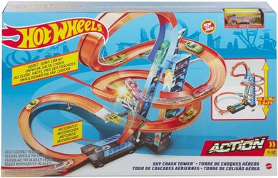 Hot Wheels, Wieża, Podniebne kraksy, tor z pojazdem