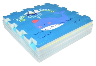 Humbi, puzzle piankowe, mata piankowa edukacyjna, dwustronna, gruba, 6 szt. 58-58-1,5 cm