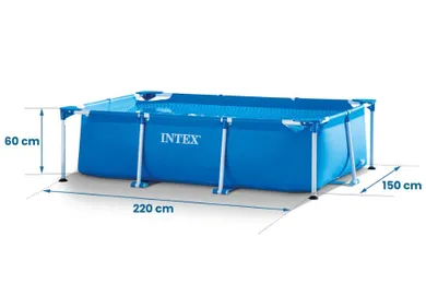 Intex, basen ogrodowy, stelażowy, 220-150-60 cm, zestaw 15w1