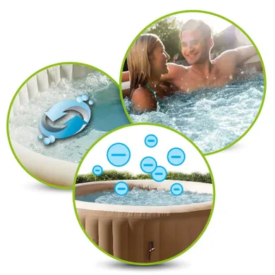 Intex, dmuchane SPA jacuzzi z hydromasażem, 4 os., 196-71 cm