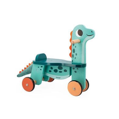 Janod, drewniany jeździk, dinozaury