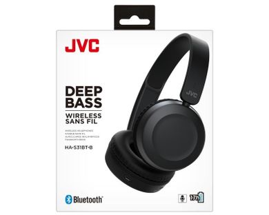 JVC, słuchawki z mikrofonem, czarne, HA-S31BT-B