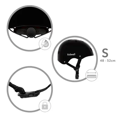 Kidwell, Orix II, kask ochronny, czarny, rozmiar S