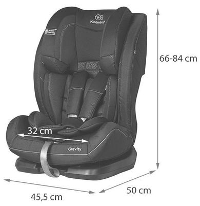Kinderkraft, Gravity, fotelik samochodowy, 9-36 kg, czerwony