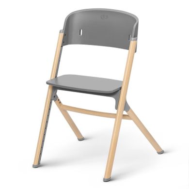 Kinderkraft, Igee, krzesełko do karmienia, Wood + bujaczek Calmee Grey