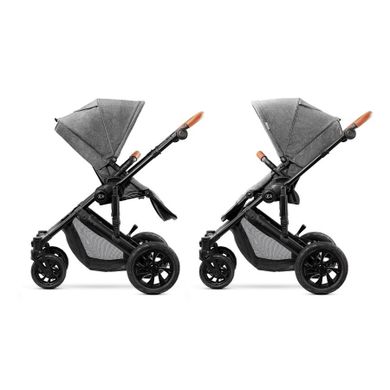Kinderkraft, Prime, wózek wielofunkcyjny 3w1, szary