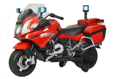 Lean Toys, Motor BMW R1200, Policja, pojazd na akumulator, czerwony