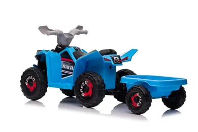 Lean Toys, quad z przyczepą, pojazd na akumulator, niebieski, XMX630T