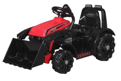 Lean Toys, Traktor, pojazd na akumulator z łyżką, czerwony