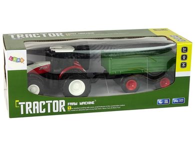 Lean Toys, Traktor z przyczepą, pojazd zdalnie sterowany, 1:24