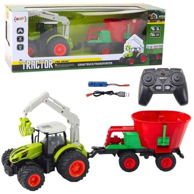 Lean Toys, traktor z siewnikiem, pojazd zdalnie sterowany