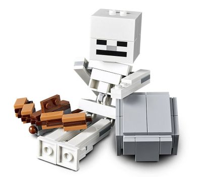 LEGO Minecraft, Minecraft BigFig, szkielet z kostką magmy, 21150