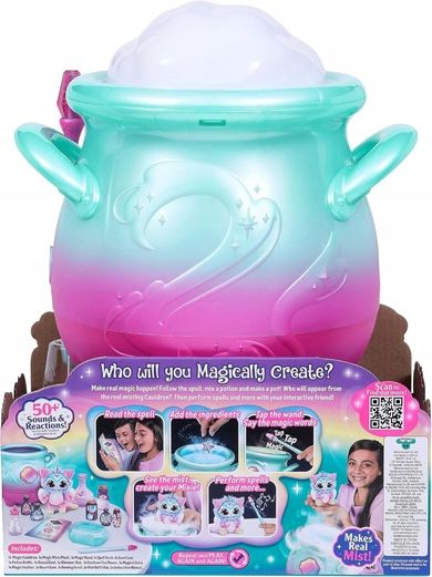 Magic Mixies, Magiczny Kociołek z maskotką, zabawka interaktywna, tęczowy