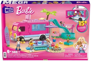 MEGA Barbie, Przygodowy wymarzony kamper, zestaw klocków, 580 elementów