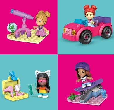 Mega Construx, Barbie Malibu Bundle, 5 zestawów, 445 klocków