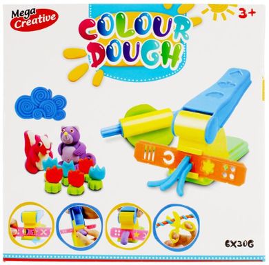 Mega Creative, masa plastyczna, wyciskarka, formeki, akcesoria, 6 kolorów
