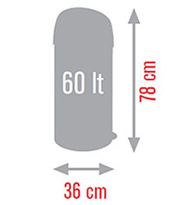 Meliconi, kosz na śmieci Soft Touch 60 L, połysk, czarny