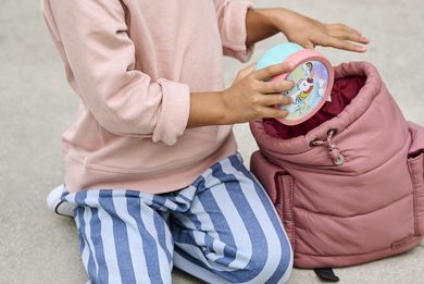 Mepal, Campus, lunchbox, bidon i pojemnik na owoce, zestaw, Unicorn Glow