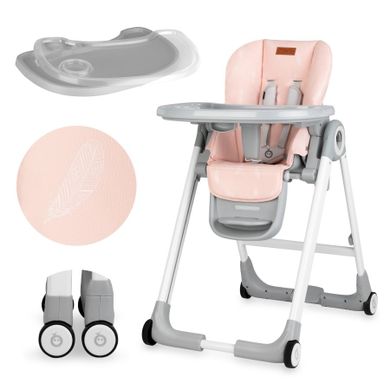 MoMi, Luxuria, krzesełko do karmienia, różowe, 6m+