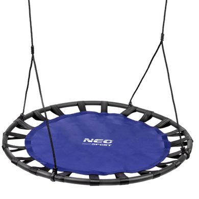 Neo-Sport, Swingo, huśtawka ogrodowa XXL, bocianie gniazdo, 120 cm, niebieska