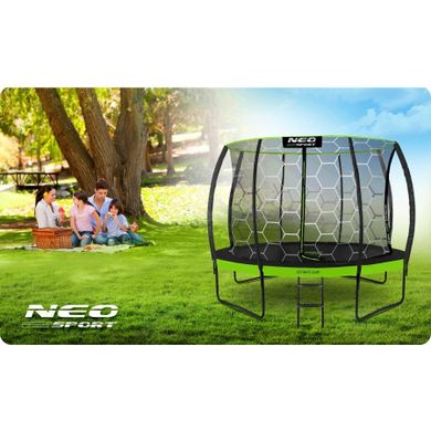 Neo-Sport, trampolina ogrodowa profilowana, z siatką wewnętrzną, 312 cm