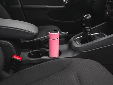 N'oveen, butelka termiczna LED, Pink Mat, 280 ml